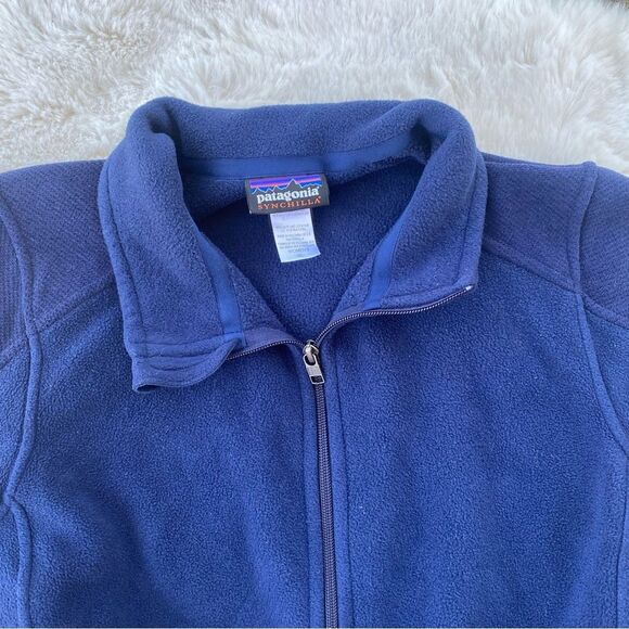 Patagonia Full Zip Synchilla Snap-T Fleece Navy Blue Sz. XL - Picture 4 of 6